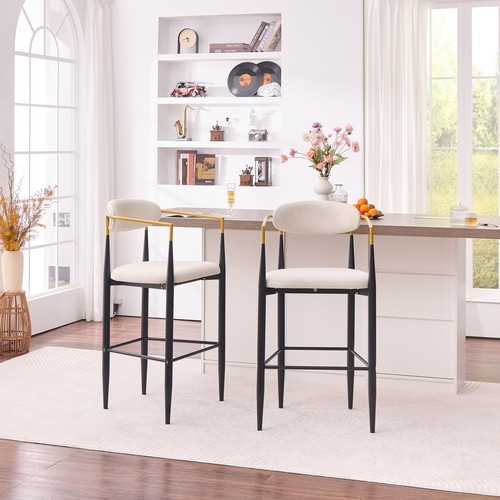 Modern upholstered bar stool - upholstered,